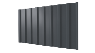 Профнастил С20B 1150/1100x0,65 мм, 7011 железно-серый глянцевый