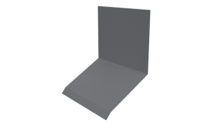 Планка примыкания верхняя к стене фальц 150x130x20 мм, 7040 серое окно глянцевый