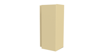 Планка угла наружного сложная 75x75x2000 мм, 1014 слоновая кость глянцевый