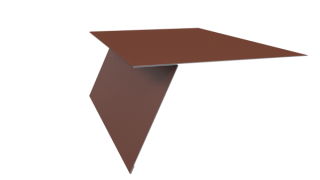 Планка карнизная фальц 130x80 мм, 8004 медно-коричневый матовый