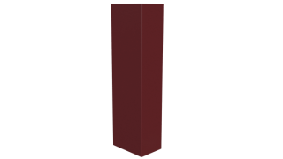 Стойка 40x60x40 мм, 3011 коричнево-красный глянцевый