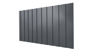 Профнастил С8 1200/1150x0,5 мм, 7011 железно-серый глянцевый