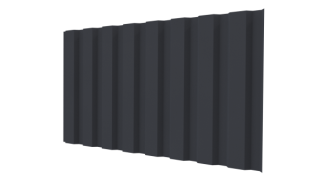 Профнастил С20A 1150/1100x0,5 мм, 7024 графитовый серый стальной бархат