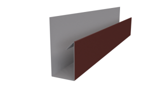 Планка П-образная 30x20x2000 мм, 3009 оксид красный матовый