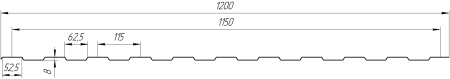 Профнастил С8 1200/1150x0,5 мм, цинк