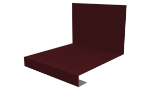 Планка примыкания нижняя к трубе фальц 140x200 мм, 3005 винно-красный глянцевый