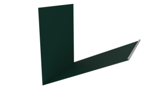 Планка примыкания верхняя к трубе фальц 250x210 мм, 6005 зеленый мох матовый
