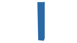 Планка угла наружного 50x50x2000 мм, 5015 небесно-синий глянцевый