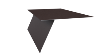 Планка карнизная фальц 130x80 мм, 8017 шоколадно-коричневый матовый