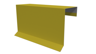 Планка торцевая фальц 65x97 мм, 1018 цинково-желтый глянцевый