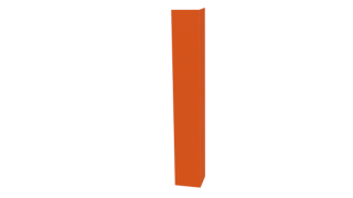 Планка угла наружного 30x30x2000 мм, 2004 оранжевый глянцевый