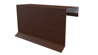 Планка торцевая фальц 65x97 мм, Золотистый дуб 3D