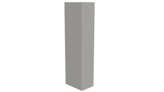 Стойка 40x60x40 мм, 9002 светло-серый глянцевый
