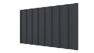 Профнастил С20R 1150/1100x0,5 мм, 7024 графитовый серый стальной бархат
