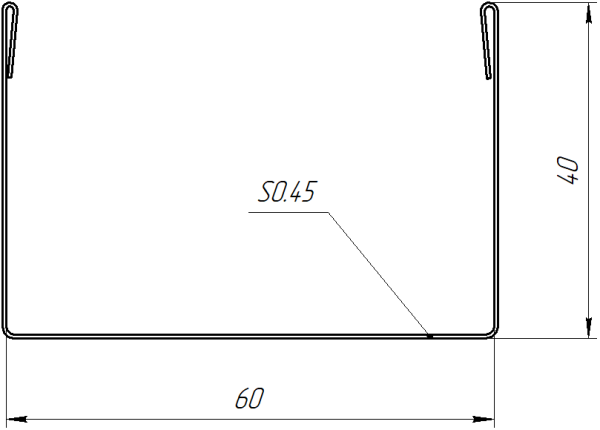 Стойка 40x60x40 мм, Картэн