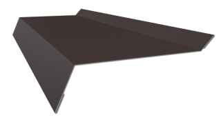 Планка примыкания в штробу 20x60x10 мм, 8017 шоколадно-коричневый матовый