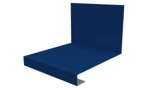 Планка примыкания нижняя к трубе фальц 140x200 мм, 5005 сигнальный синий глянцевый