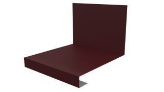 Планка примыкания нижняя к трубе фальц 140x200 мм, 3005 винно-красный матовый