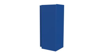 Планка угла наружного сложная Блок-хаус 110x110x2000 мм, 5005 сигнальный синий глянцевый