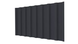 Профнастил С20B 1150/1100x0,5 мм, 7024 графитовый серый стальной бархат