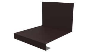 Планка примыкания нижняя к трубе фальц 140x200 мм, 8017 шоколадно-коричневый матовый