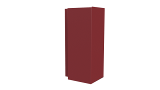 Планка угла наружного сложная 75x75x2000 мм, 3011 коричнево-красный глянцевый