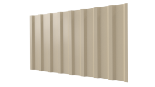 Профнастил С20B 1150/1100x0,65 мм, 1015 св. слоновая кость глянцевый