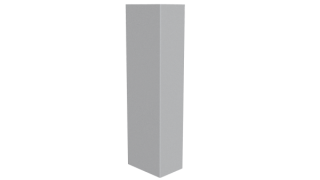 Стойка 40x60x40 мм, 9003 сигнальный белый глянцевый