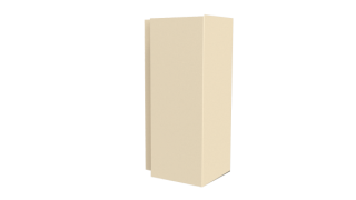 Планка угла наружного сложная Блок-хаус 110x110x2000 мм, 1015 св. слоновая кость глянцевый