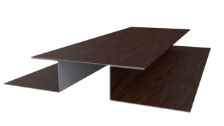 Планка стыковочная сложная 75x2000 мм, Античный дуб 3D