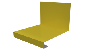 Планка примыкания нижняя к трубе фальц 140x200 мм, 1018 цинково-желтый глянцевый