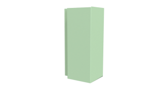 Планка угла наружного сложная Блок-хаус 110x110x2000 мм, 6019 бело-зеленый глянцевый
