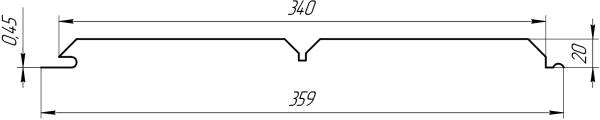 Металлосайдинг Евробрус 359/340x0,5 мм, 3005 винно-красный матовый