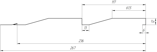 Корабельная доска 267/236x0,45 мм, 8004 медно-коричневый матовый