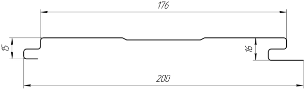 Лайн Про Изгиб 200/176x0,45 мм, 7024 графитовый серый матовый