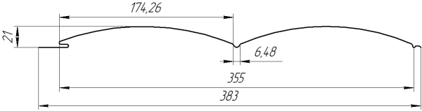 Блок хаус 383/355x0,4 мм, 9003 сигнальный белый глянцевый