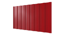 Профнастил С20R 1150/1100x0,5 мм, 3020 транспортный красный глянцевый