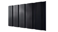 Профнастил К20 1185/1120x0,4 мм эконом, 9005 черный янтарь глянцевый